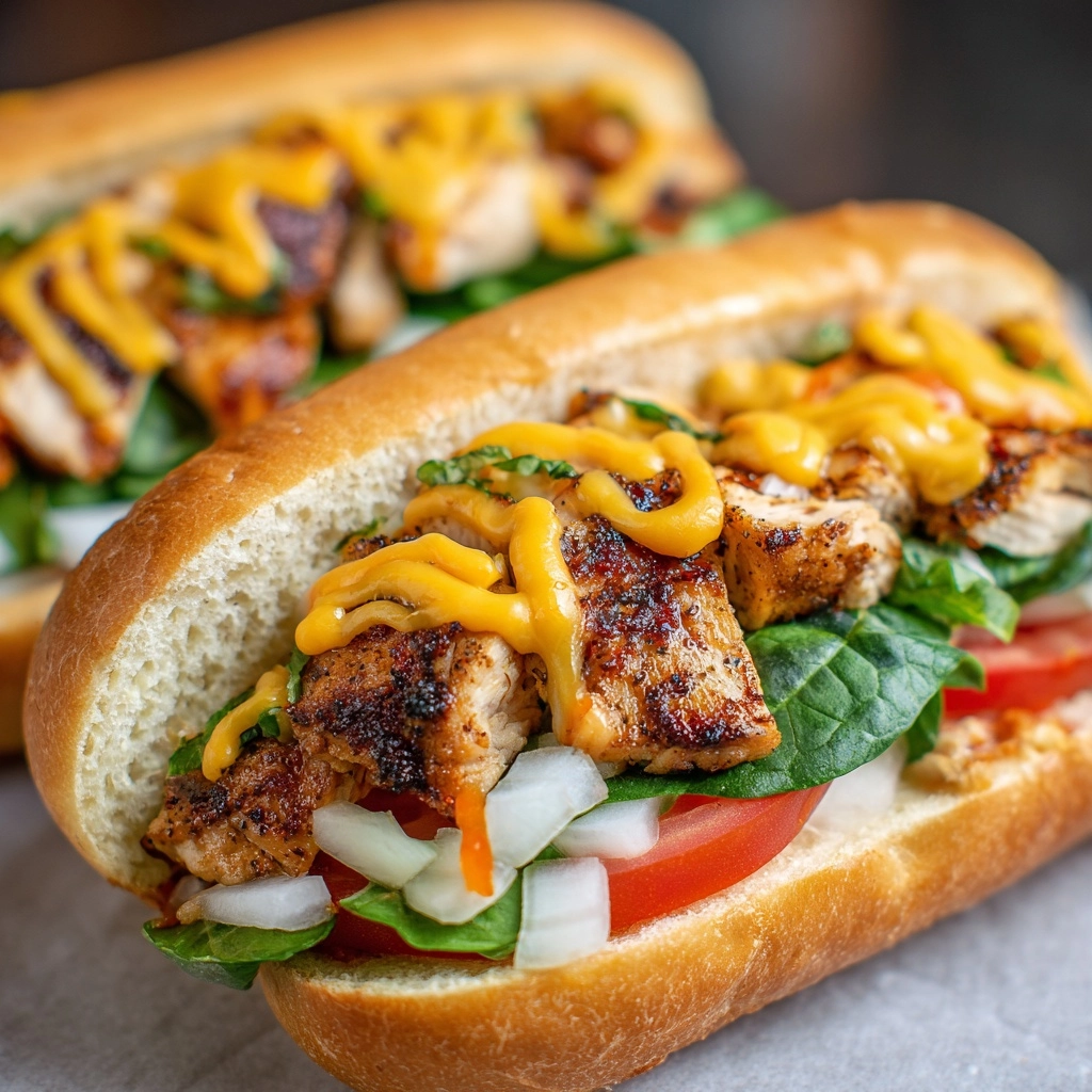 Chicken Cheese Steak Sandwiches Recipe - Recipe Image