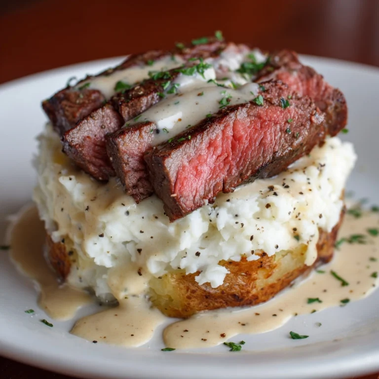 Loaded Baked Potato with Steak Bites Recipe