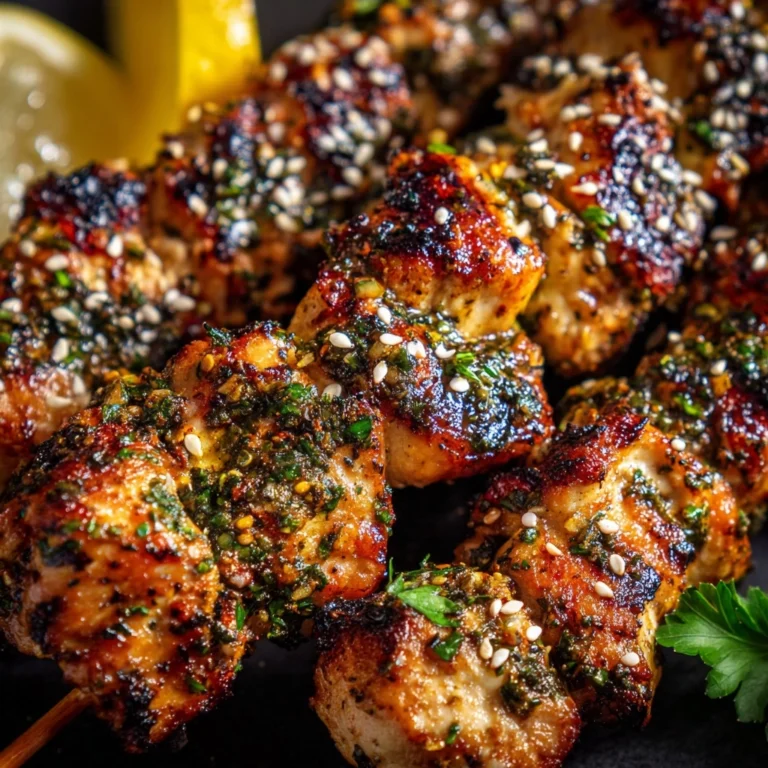 Garlic Parmesan Chicken Skewers Recipe