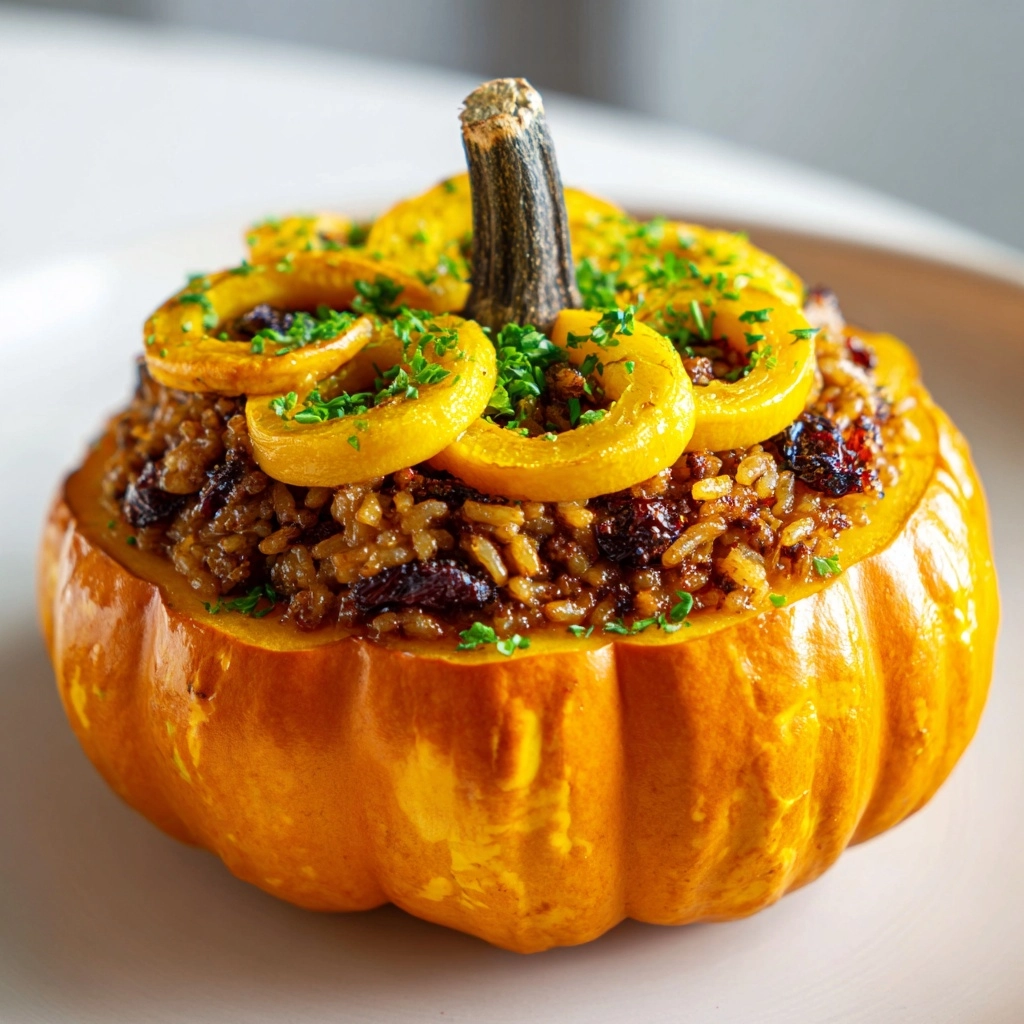Rosa Jackson’s Mini Pumpkins Stuffed with Onion, Mushrooms, and Chard Recipe - Recipe Image