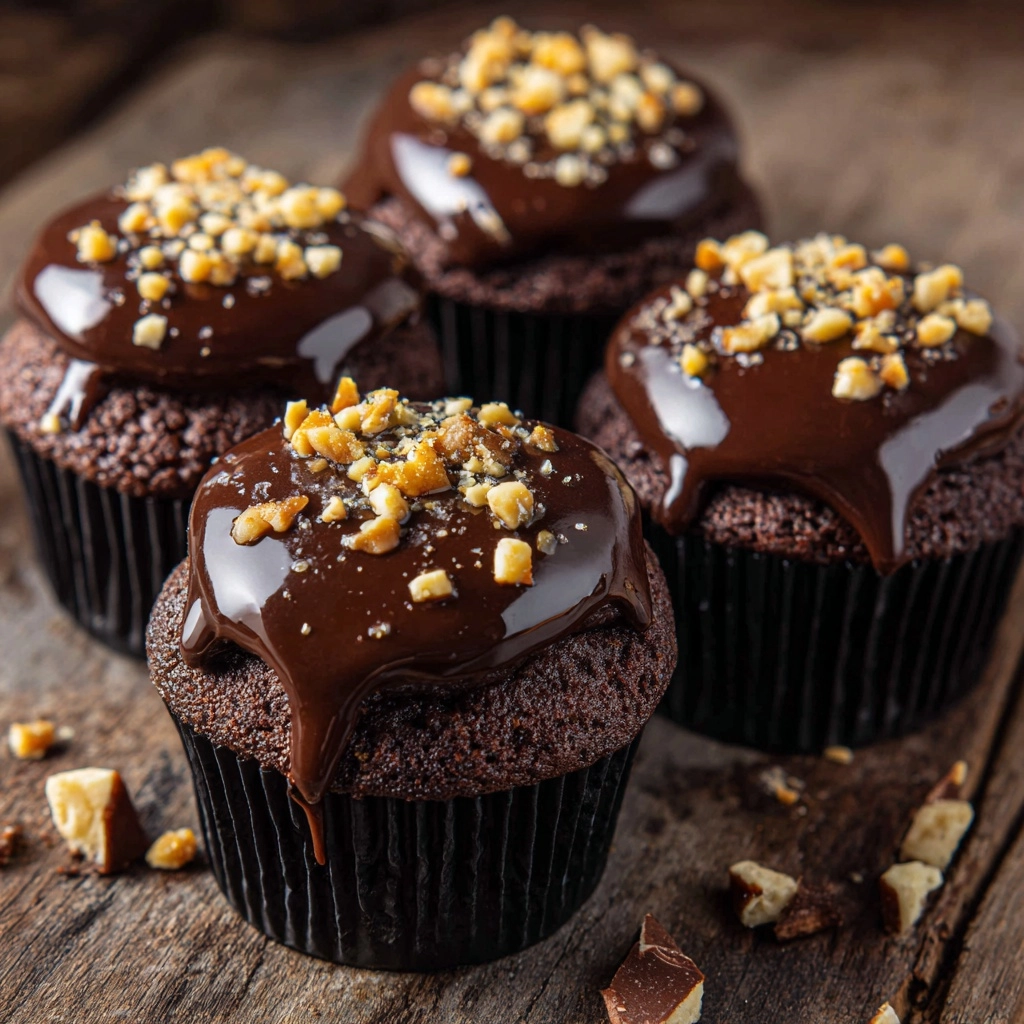 Toffee Cupcakes with Chocolate Topping Recipe - Recipe Image