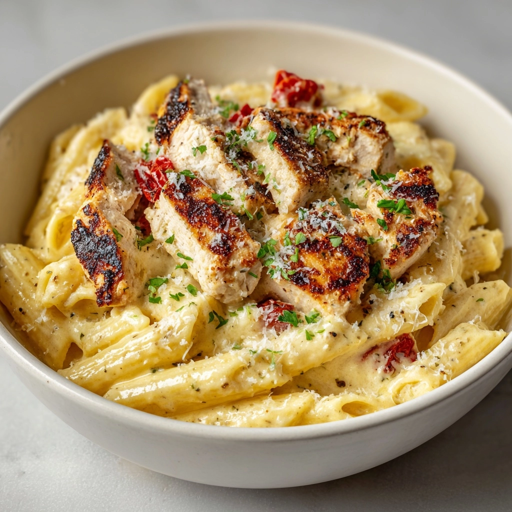 One Pot Taco Chicken Alfredo Pasta Recipe - Recipe Image