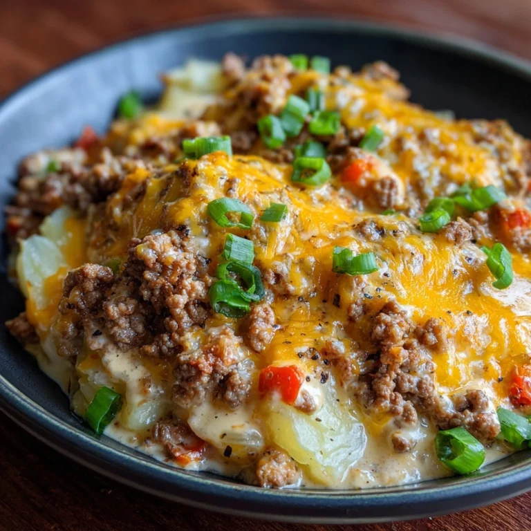 Crockpot Cheesesteak Potato Casserole Recipe