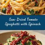 Spaghetti & Spinach with Sun-Dried Tomato Cream Sauce Recipe