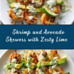 Shrimp and Avocado Skewers with Lime Dressing Recipe