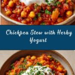 Chickpea, Tomato, and Harissa Stew with Herby Yogurt Recipe