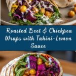 Roasted Beet & Chickpea Wraps with Tahini-Lemon Sauce Recipe