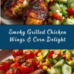 Grilled Chicken Wings with Corn Recipe