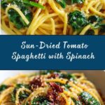 Spaghetti and Spinach with Sun-Dried Tomato Cream Sauce Recipe