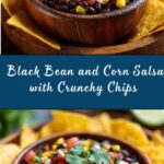 Black Bean and Corn Salsa with Tortilla Chips Recipe