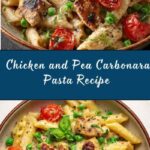 Creamy Chicken and Pea Carbonara Pasta Recipe