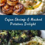 Cajun Shrimp with Mashed Potatoes and Roasted Broccolini Recipe
