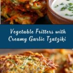 Crispy Vegetable Fritters with Creamy Garlic Tzatziki Recipe