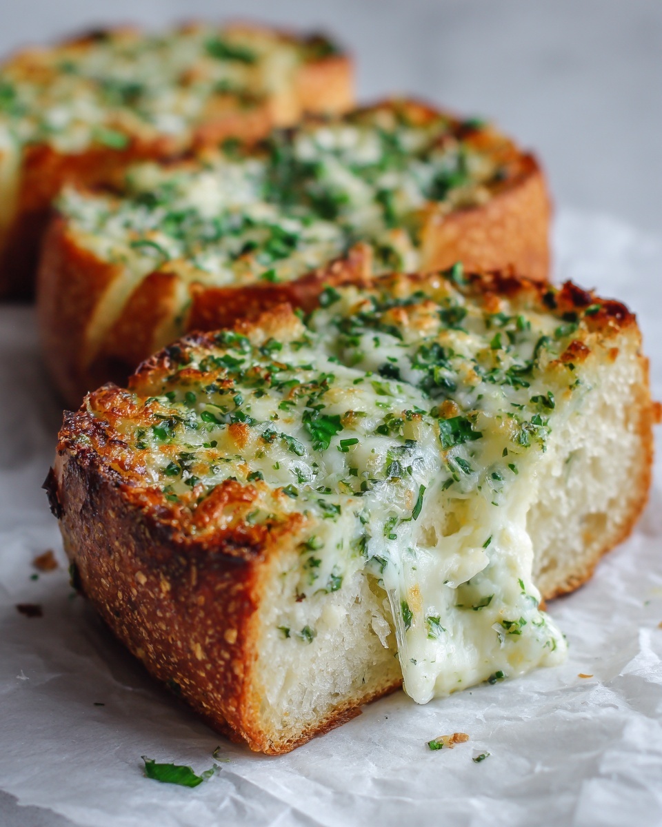 Epic Stuffed Cheesy Garlic Bread Recipe - Recipe Image