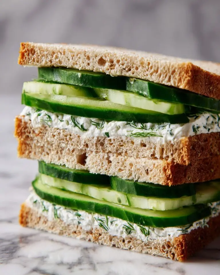 Cucumber Sandwiches with Cream Cheese and Fresh Dill Recipe