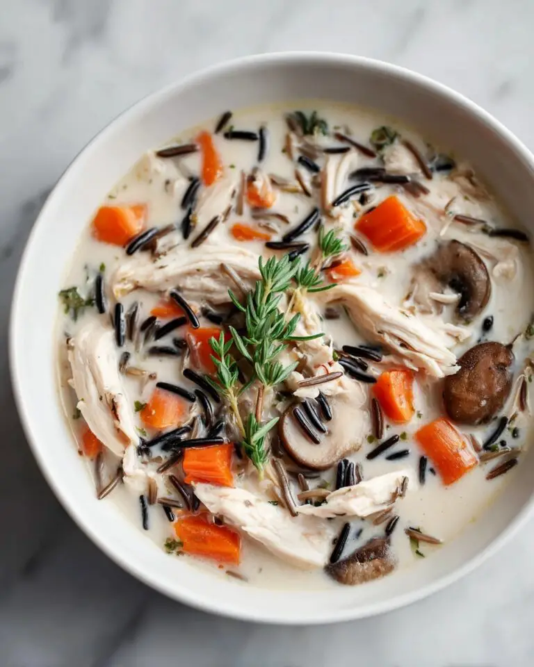 Creamy Mushroom Chicken and Wild Rice Soup Recipe