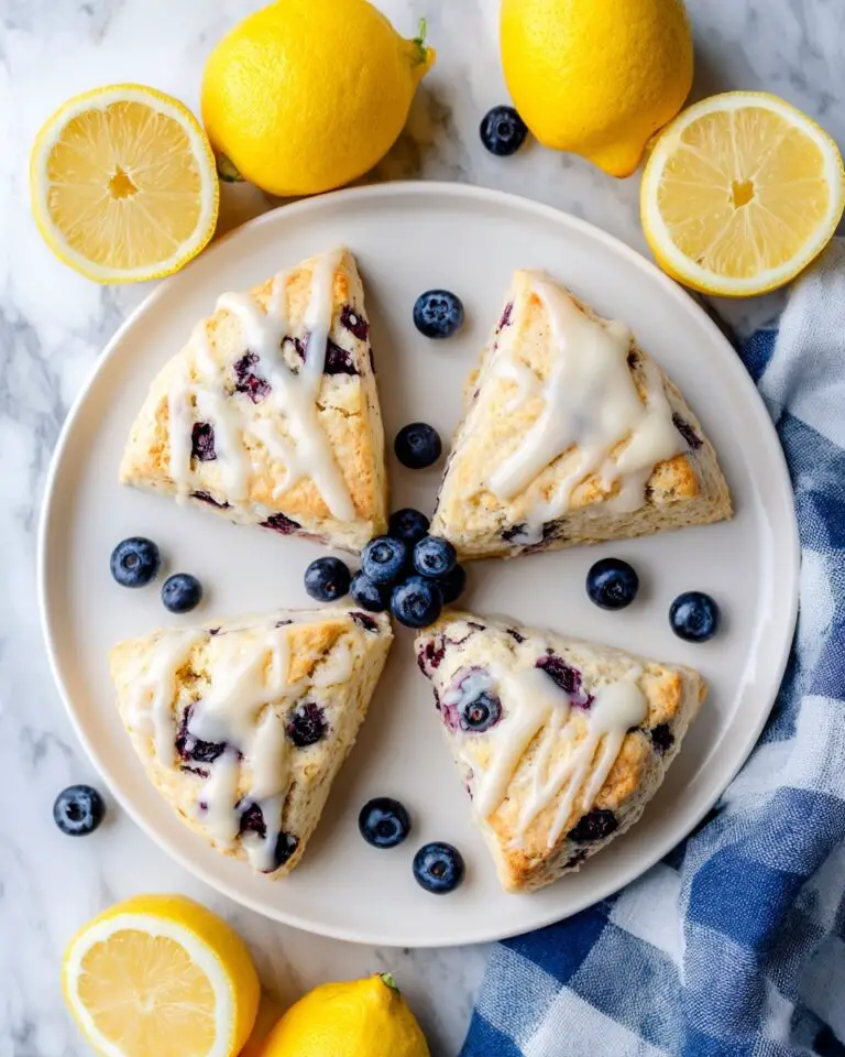 Blueberry Scones with Lemon Glaze Recipe