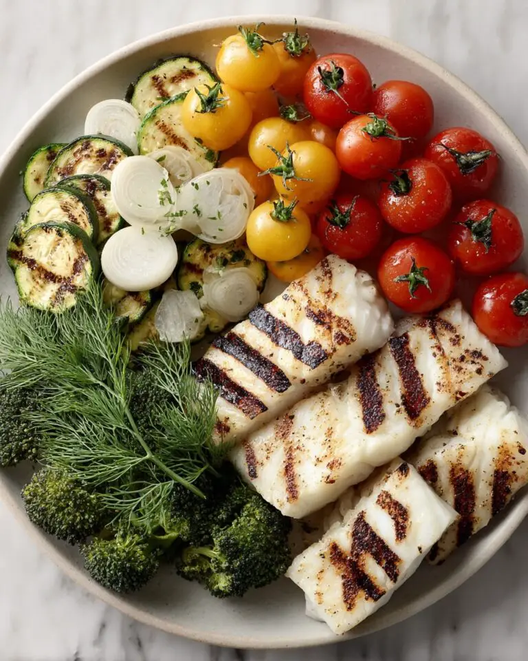 Grilled Fish & Veggie Plate Recipe