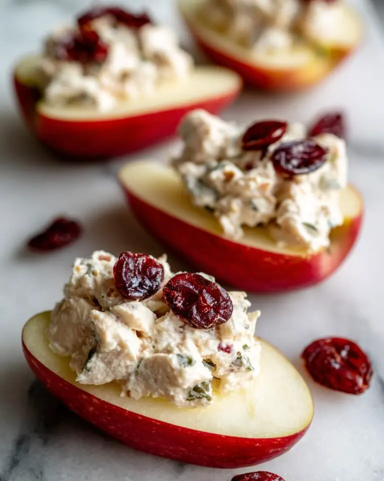 Cranberry Tuna Salad on Apple Slices Recipe