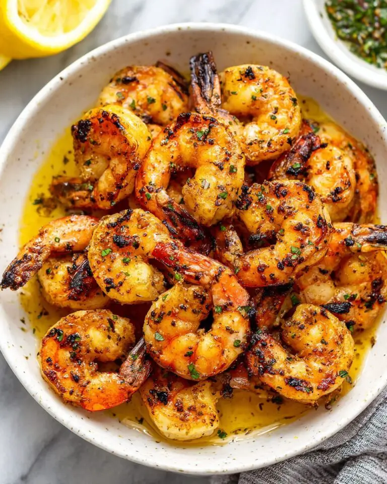 BBQ Grilled Prawns with Garlic and Lemon Recipe