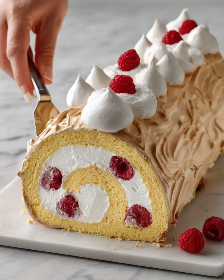 Raspberry Meringue Roulade Recipe
