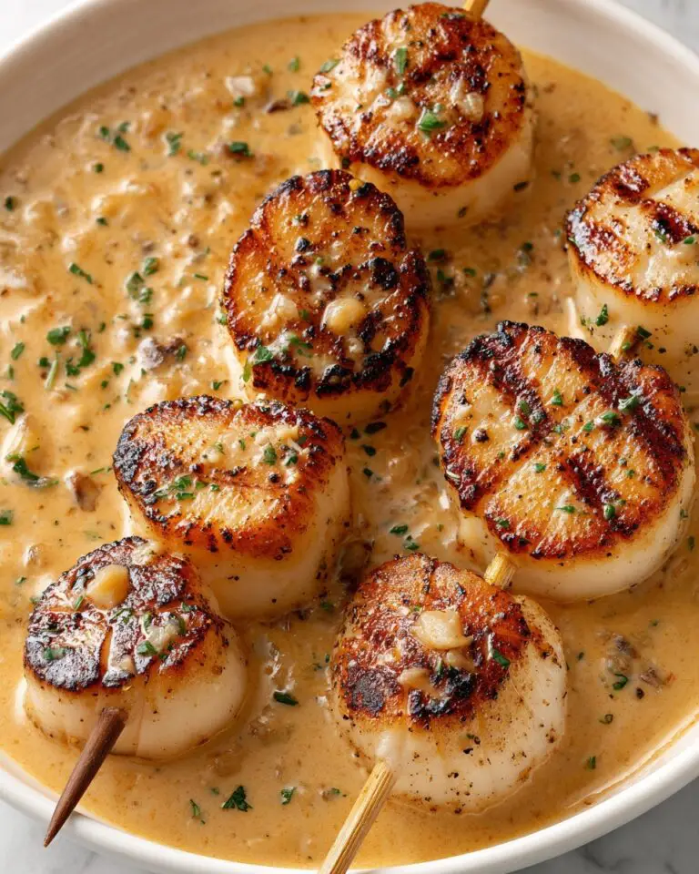 Grilled Shrimp Skewers with Garlic Butter Sauce Recipe