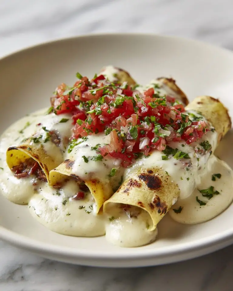 Chicken Enchiladas with Sour Cream White Sauce Recipe