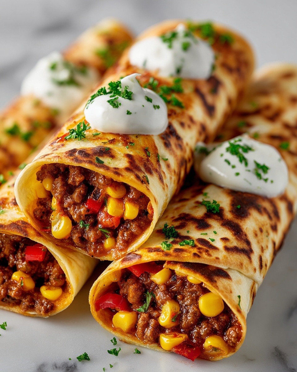 Beef and Cheese Chimichangas Recipe - Recipe Image