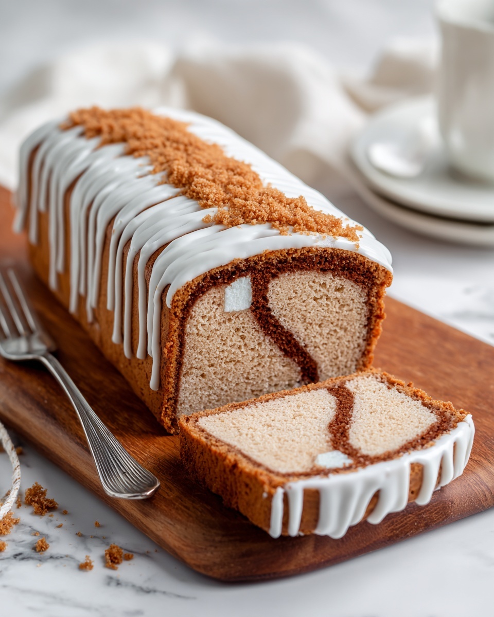 Cinnamon Swirl Cream Cheese Banana Bread Recipe - Recipe Image