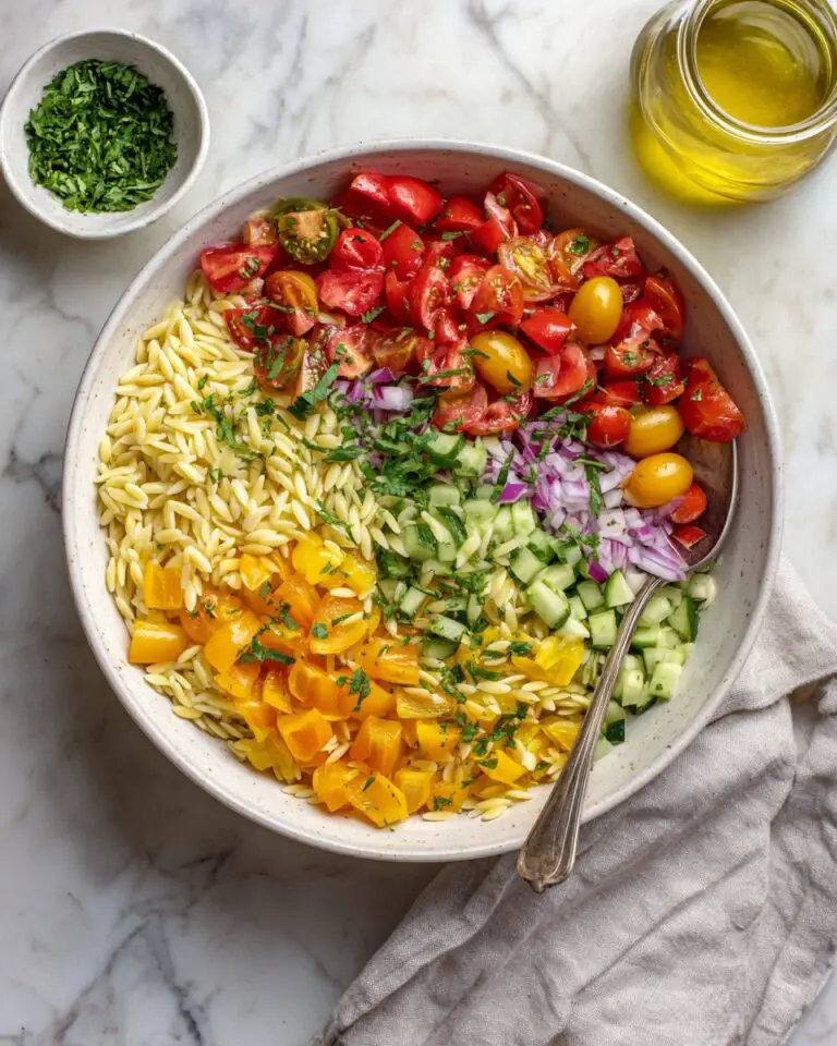 Rainbow Orzo Salad Recipe