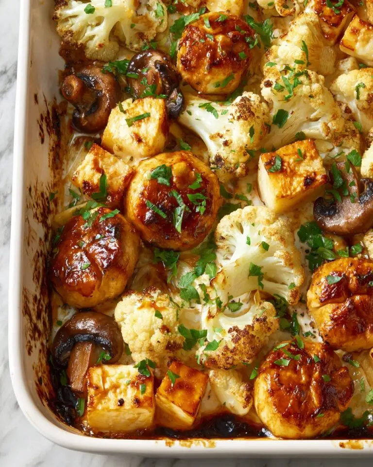 Garlic Mushrooms Cauliflower Skillet Recipe