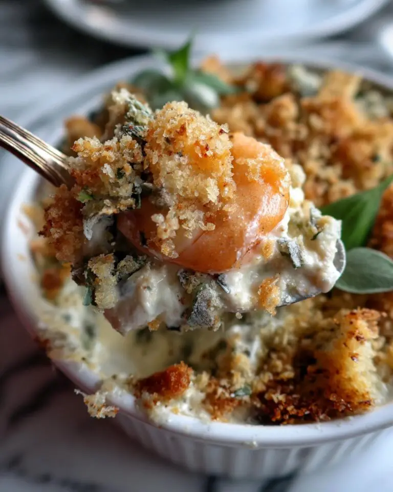 Shrimp Casserole with Cheesy Panko Topping Recipe