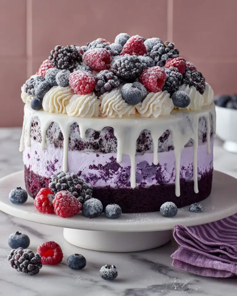 White Chocolate Blackberry Poke Cake Recipe