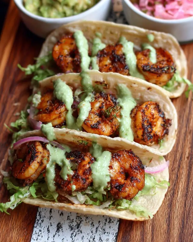 Spicy Shrimp Tacos with Avocado Crema Recipe