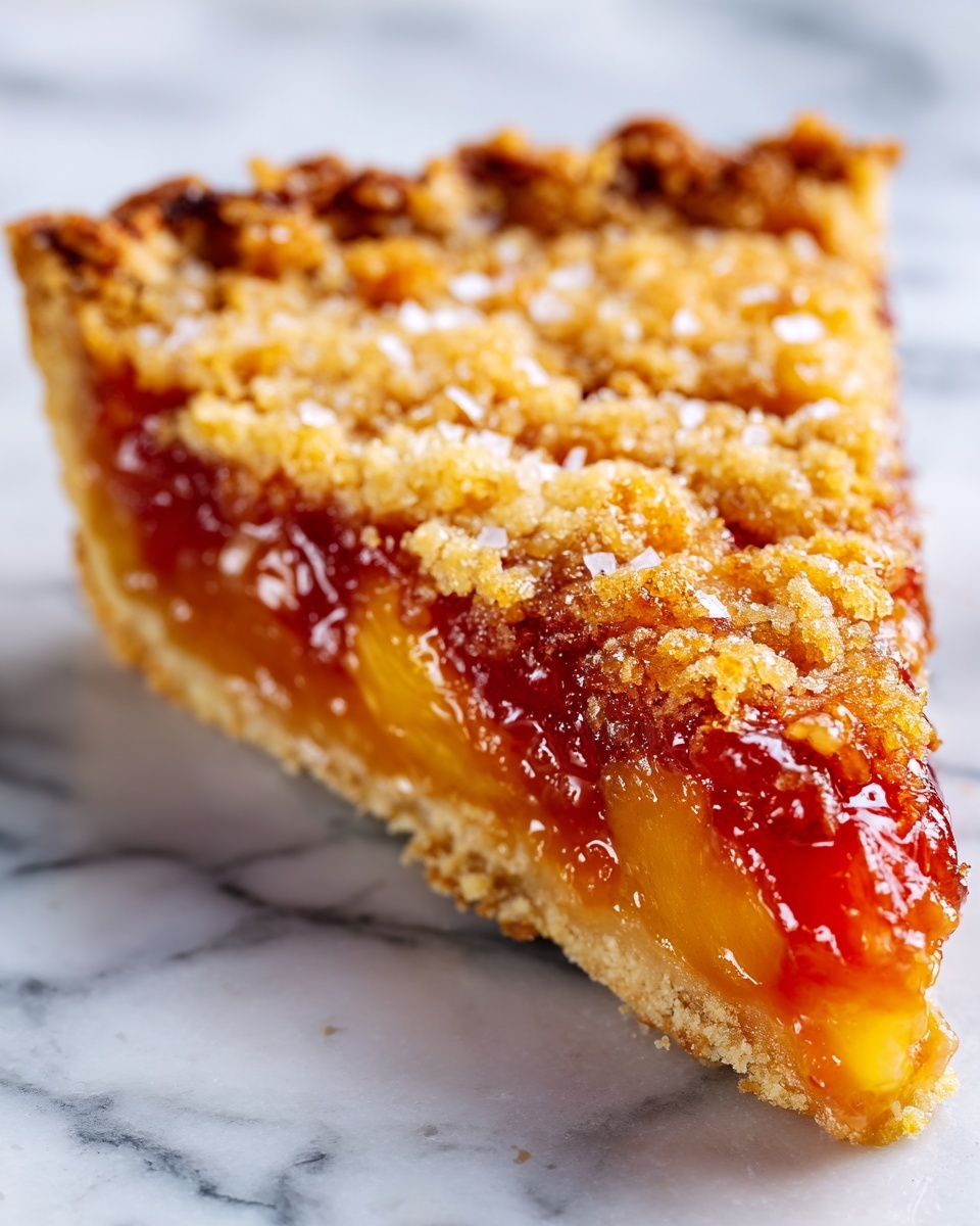Peach Rhubarb Pie Recipe - Recipe Image