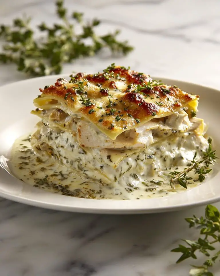 Creamy Chicken Lasagna with White Sauce Recipe