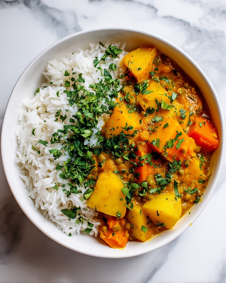 Vegan Butter Lentils and Potatoes Recipe - Recipe Image