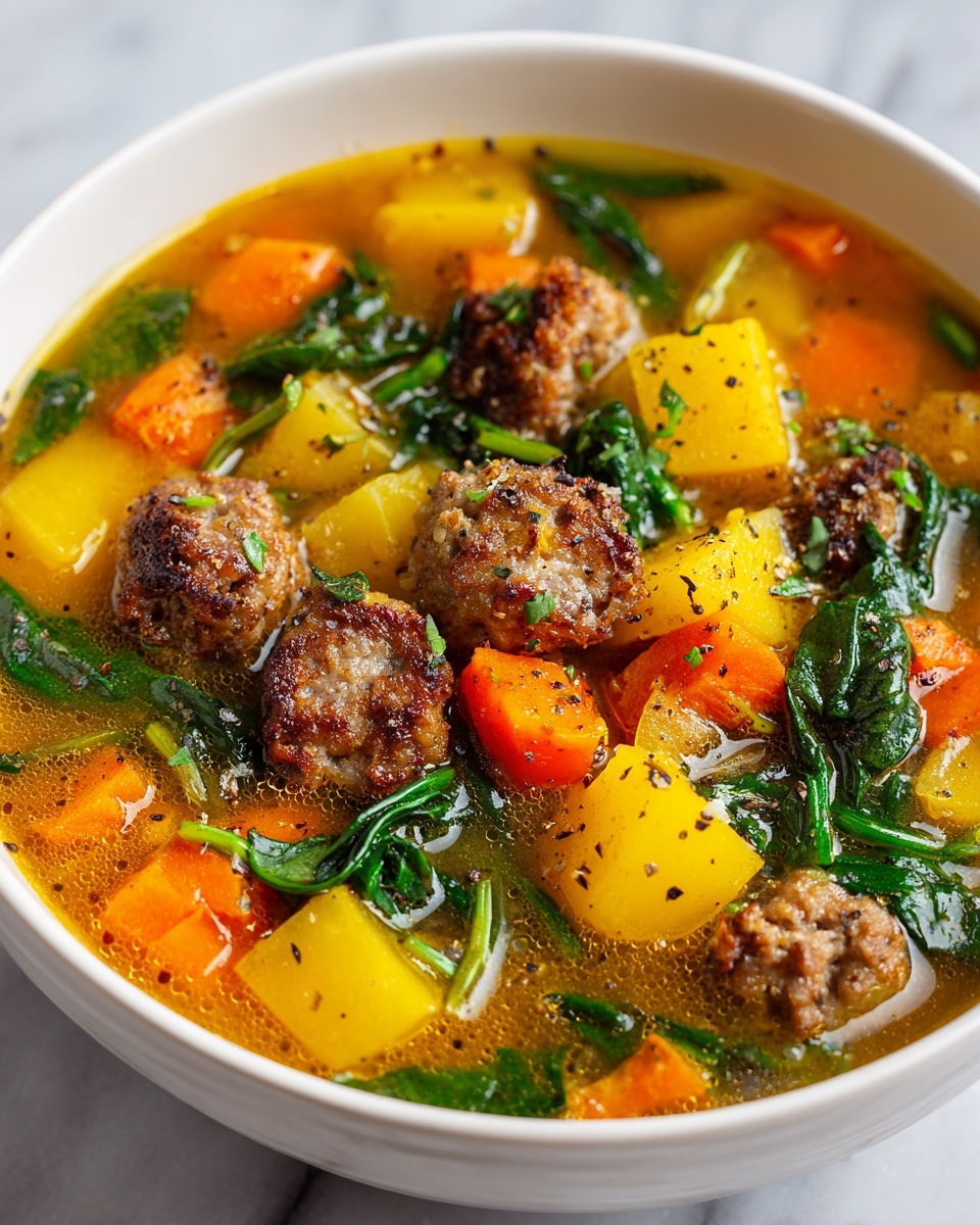 Italian Sausage Potato Soup with Carrots & Spinach Recipe - Recipe Image