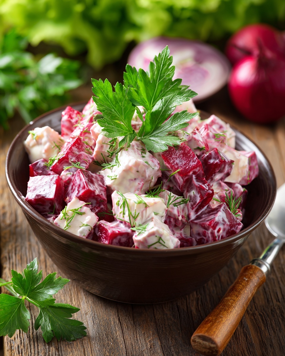 Creamy Beetroot Salad Recipe - Recipe Image