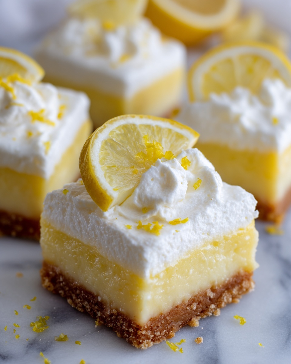 Zesty Lemon Cream Squares Recipe - Recipe Image