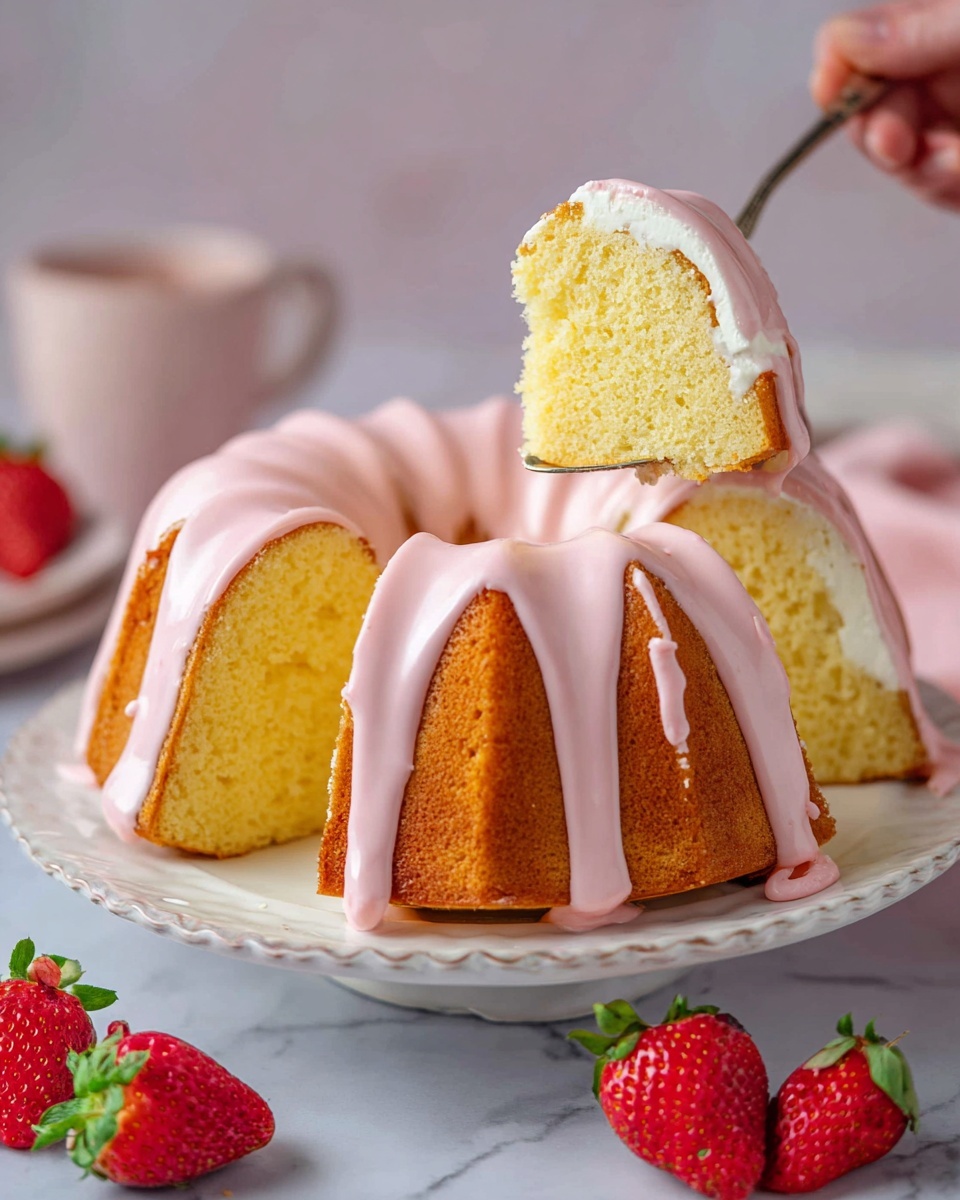 Strawberry Buttermilk Pound Cake Recipe - Recipe Image