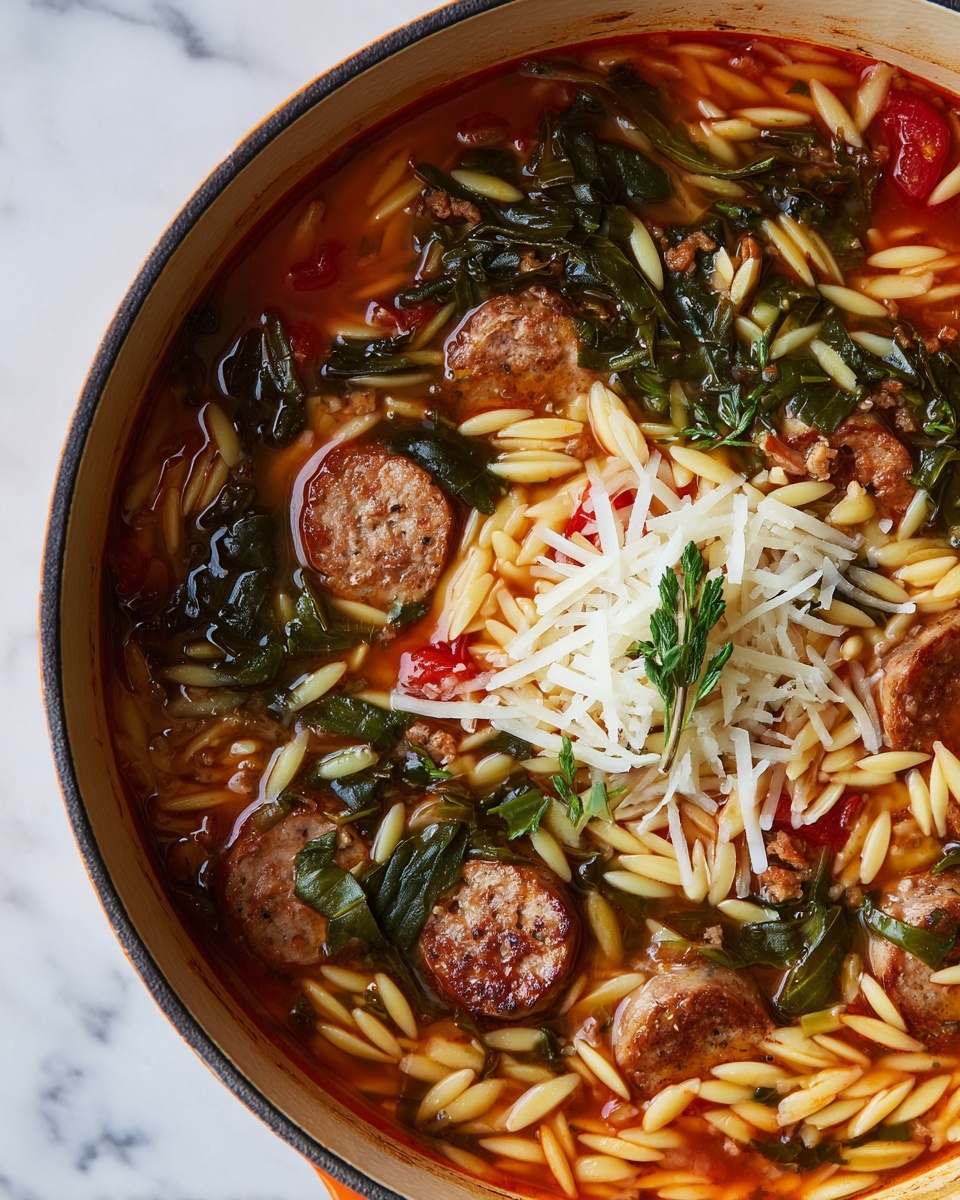 Marry Me Sausage Orzo Soup Recipe - Recipe Image