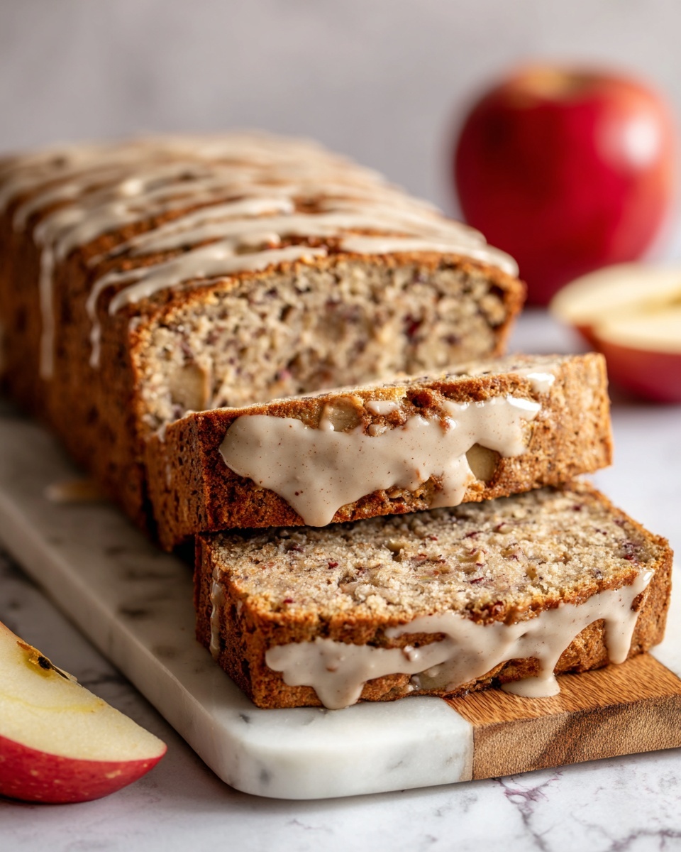 Sourdough Apple Bread with Cinnamon and Vanilla Glaze Recipe - Recipe Image