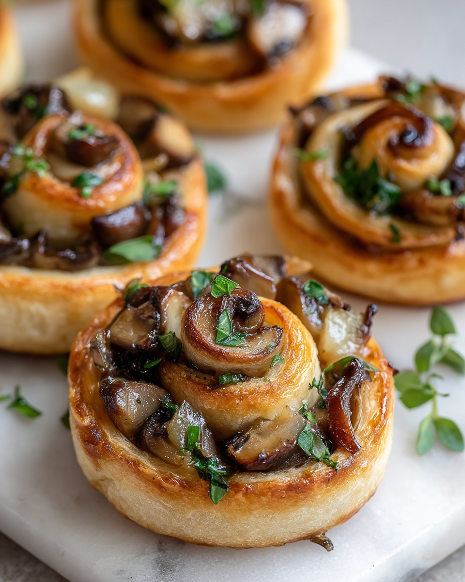 Mushroom Strudel with Leeks and Parmesan Cheese Recipe - Recipe Image