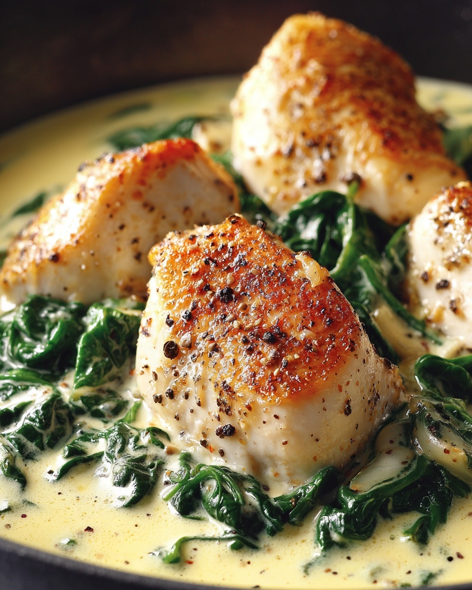 Creamy Chicken with Spinach Dinner Recipe - Recipe Image