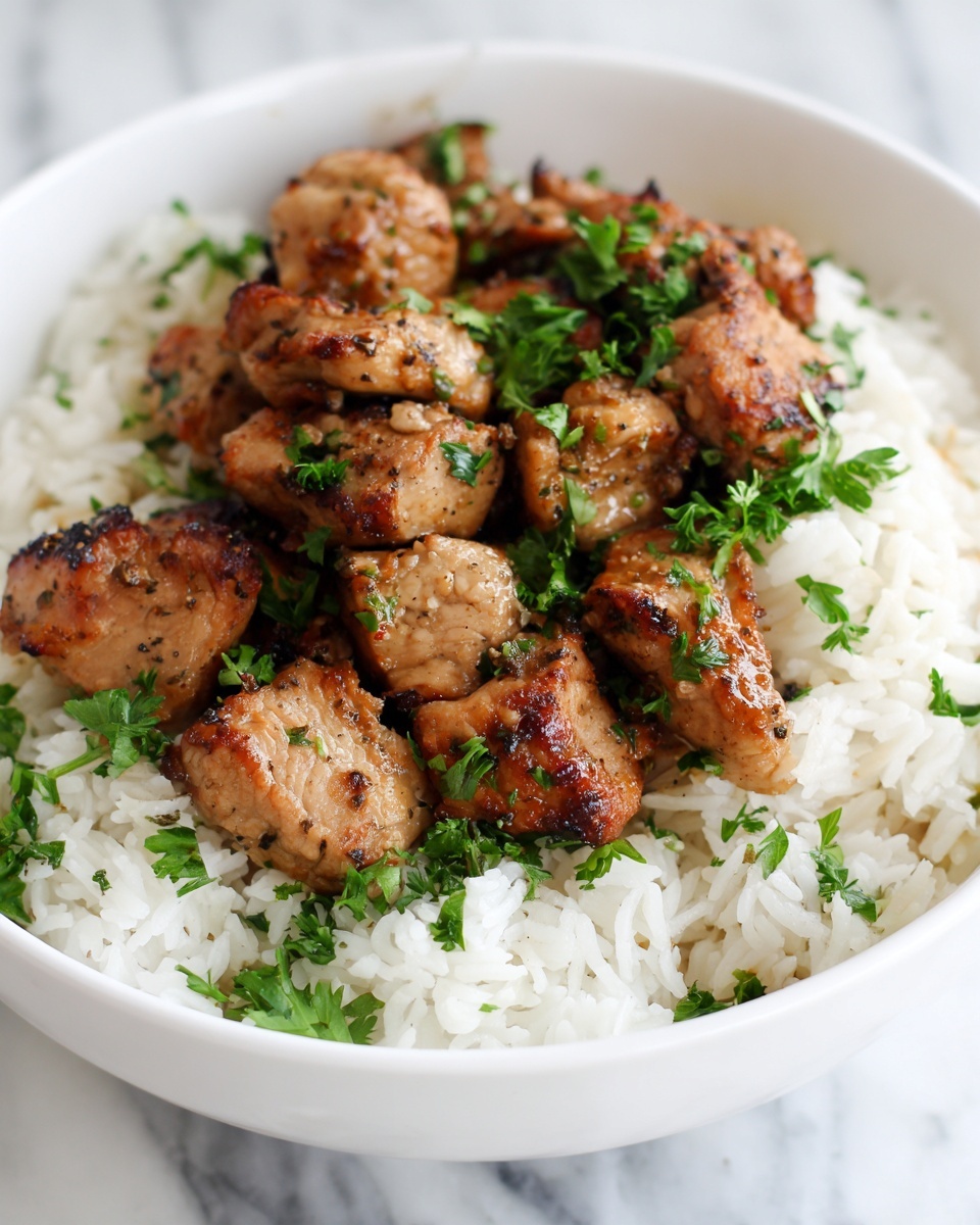 Chicken Scampi with Garlic Parmesan Rice Recipe - Recipe Image