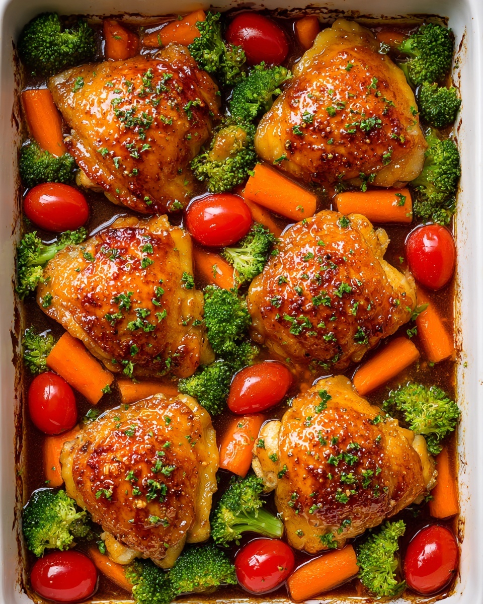One Pan Balsamic Chicken and Veggies Recipe - Recipe Image