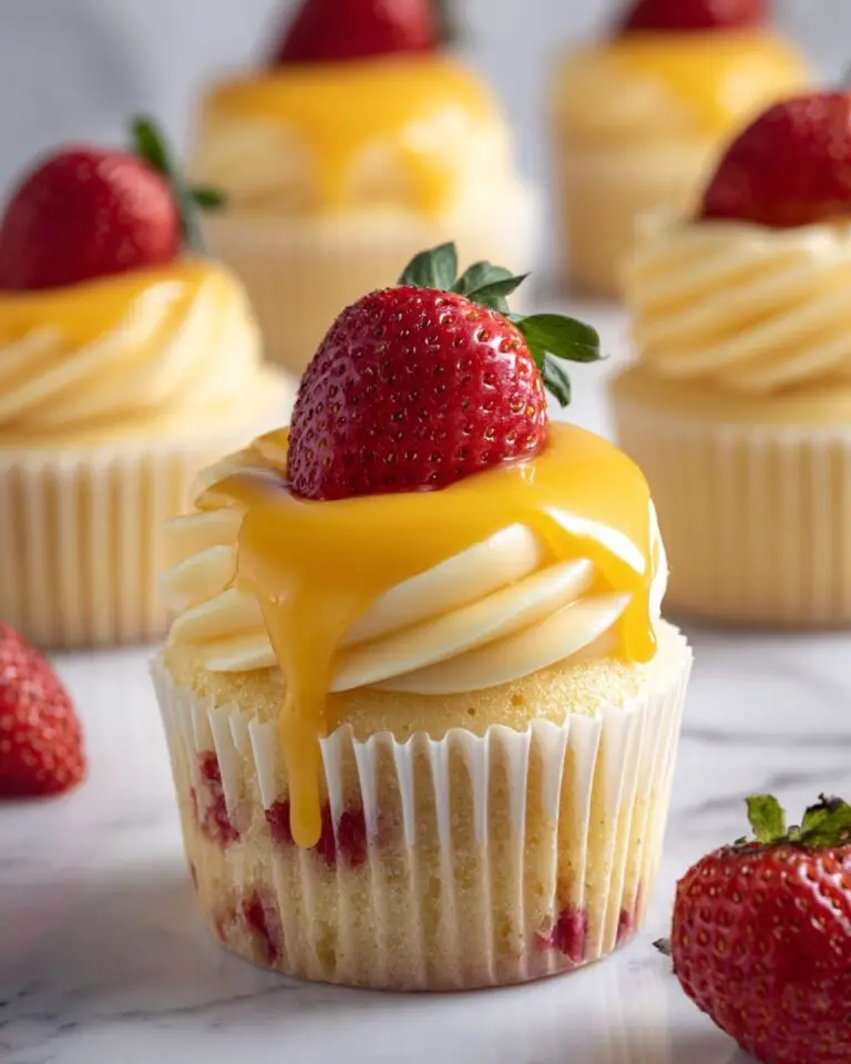 Strawberry Mango Cupcakes with Mango Buttercream Recipe