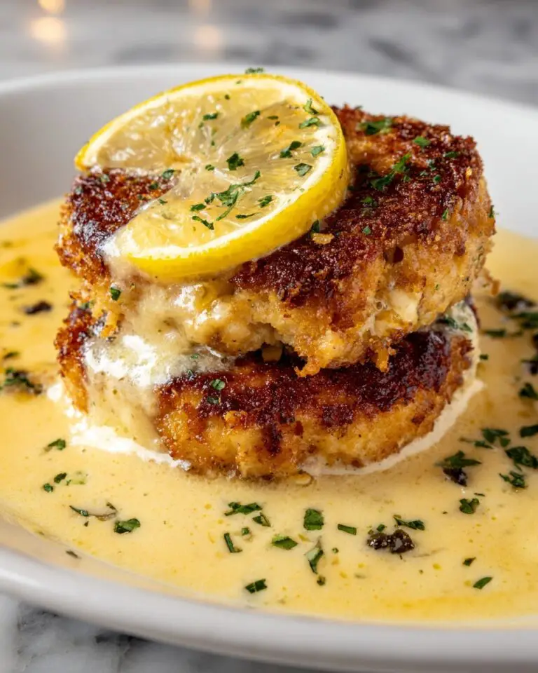 Lemon Pecorino Crusted Chicken with Creamy Lemon Sauce Recipe