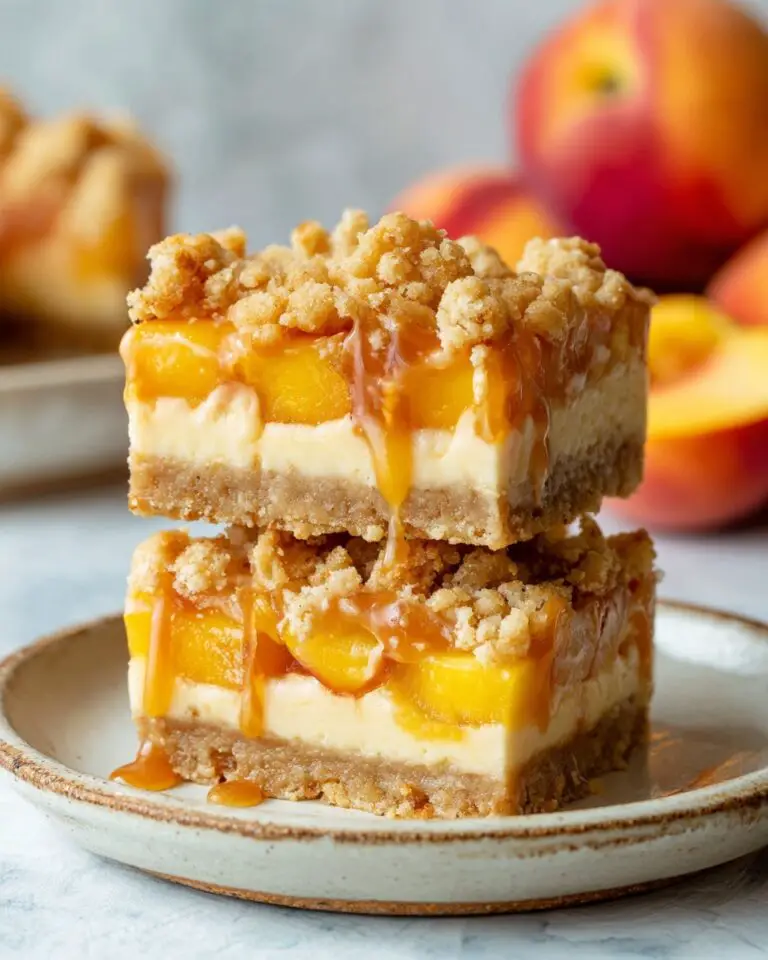Peach Cobbler Cheesecake Bars Recipe